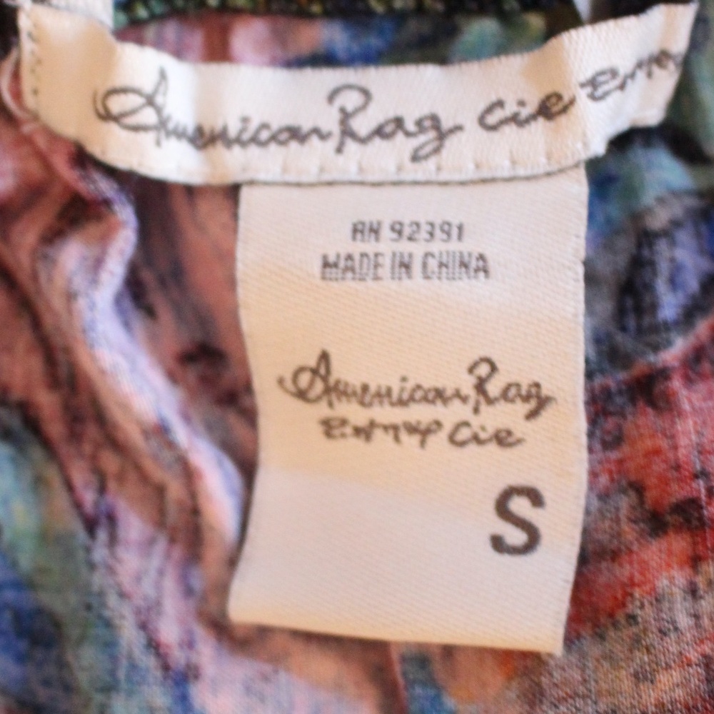 American Rag, tropical floral strapless romper...... - Picture 5 of 6